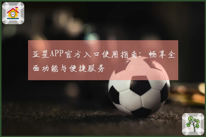 亚星APP官方入口使用指南：畅享全面功能与便捷服务